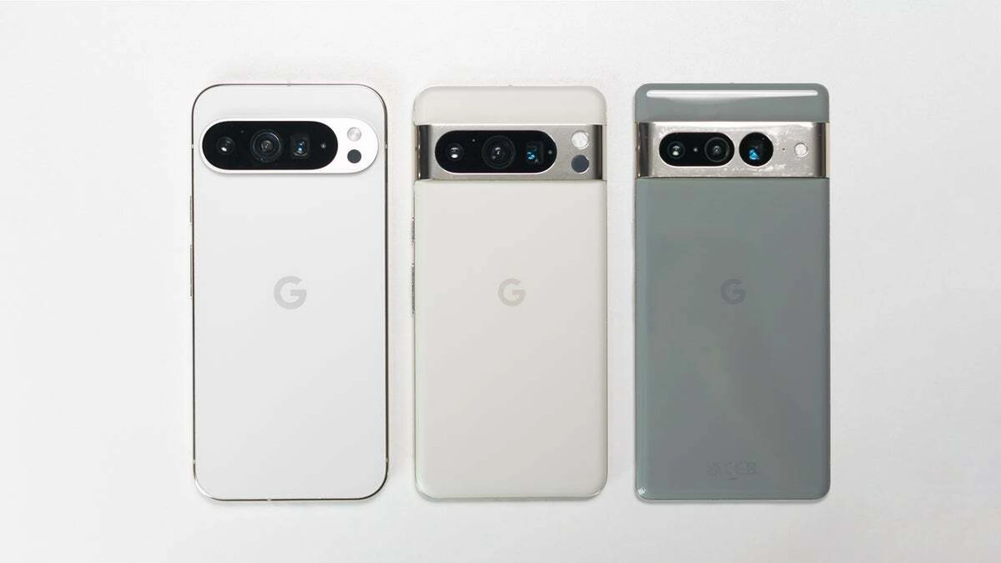 Pixel 9 Pro XL, Pixel 8 Pro, and Pixel 7 Pro